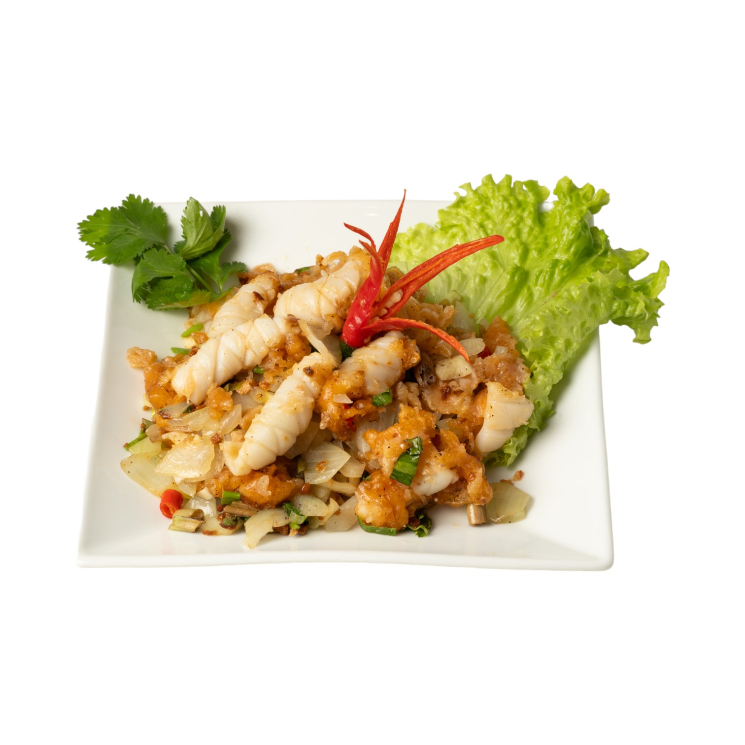 Calamars frits au sel et poivre